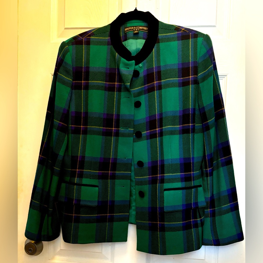 VINTAGE KASPER & COMPANY A S L  WOOL BLAZER
